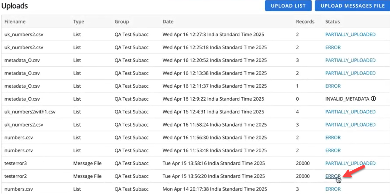 message file error hyperlink